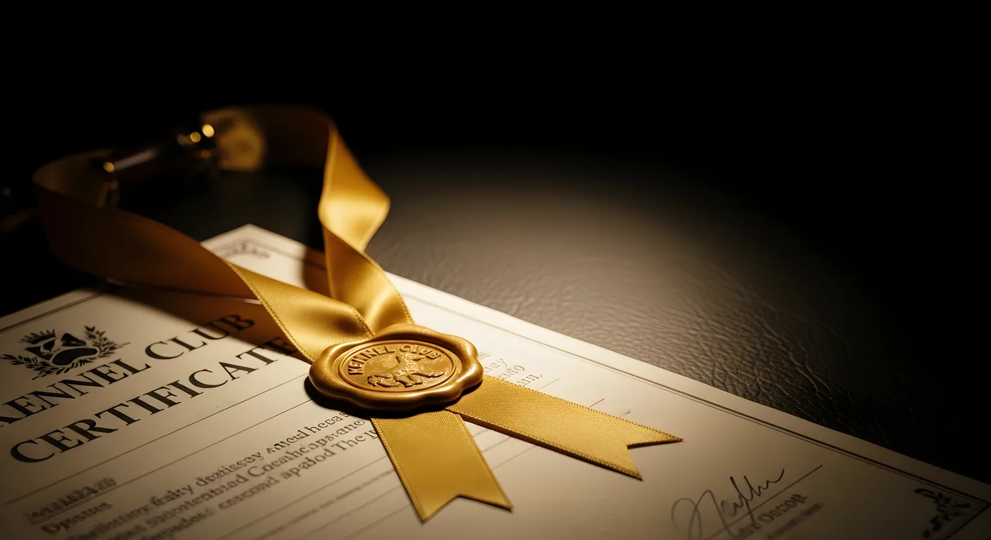 Certificado de registro AIC, ilustração do pedigree verificável